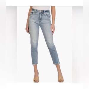 Kut from the Kloth Naomi Fab Ab High-Rise Straight Crop Jeans size 6
